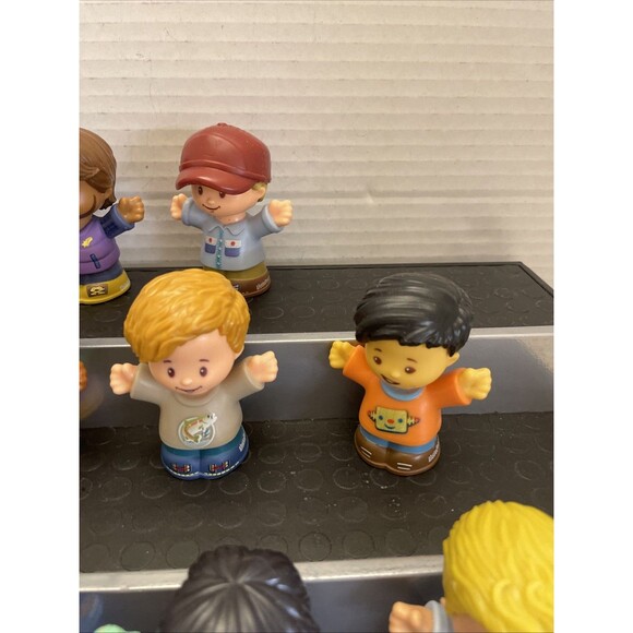 Fisher Price Little People Mixed Figure Lot of 10 School Kids Teacher Bus Driver - Picture 5 of 8